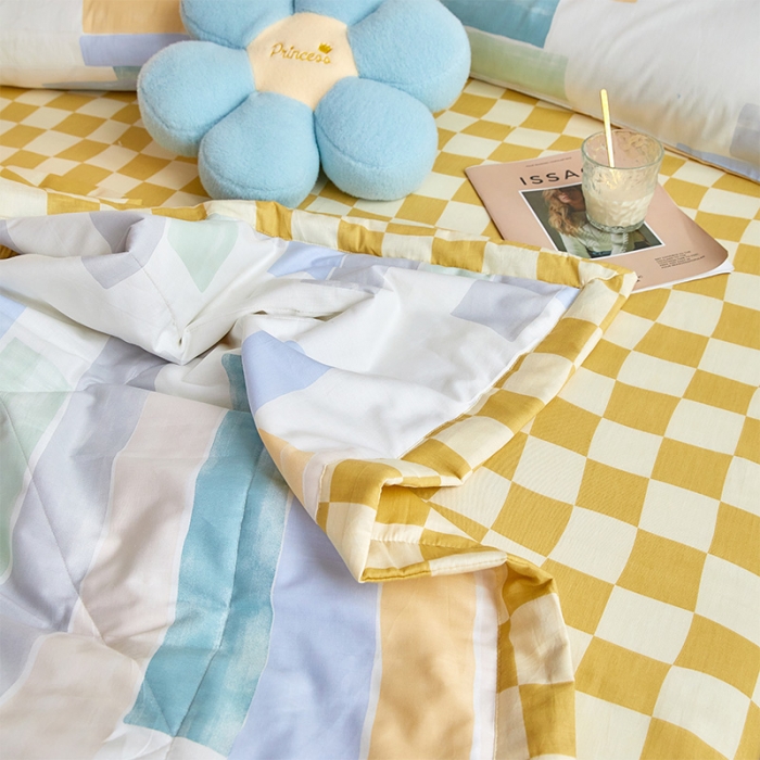 91家纺网 家纺一手货源 找家纺 vip被业 2022新款新疆全棉棉花夏被 跳动心弦