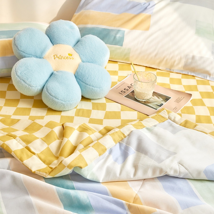 91家纺网 家纺一手货源 找家纺 vip被业 2022新款新疆全棉棉花夏被 跳动心弦