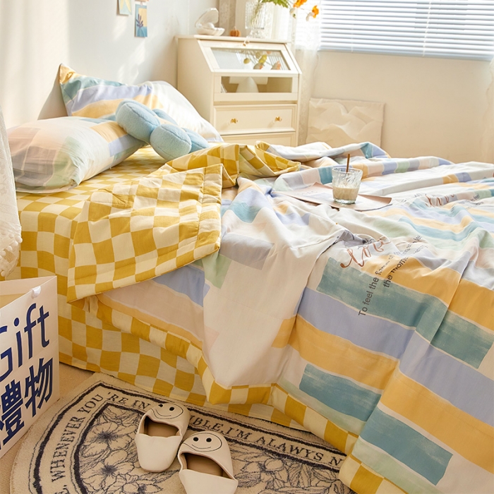 91家纺网 家纺一手货源 找家纺 vip被业 2022新款新疆全棉棉花夏被 跳动心弦