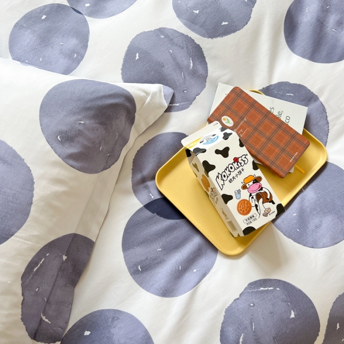 91家纺网 家纺一手货源 找家纺 柚子2022新款40支13372全棉印花四件套 泡泡糖