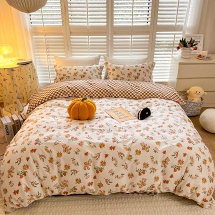 91家纺网 家纺一手货源 找家纺 （总）柚子2022新款40支13372全棉印花四件套