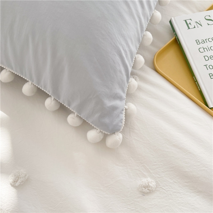 91家纺网 家纺一手货源 找家纺 星野 2022新款优质40s水洗棉四件套-马卡龙心语-清新蓝