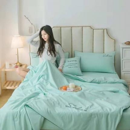 ab家纺 2022新款小清新夏被四件套夏凉被 小清新薄荷