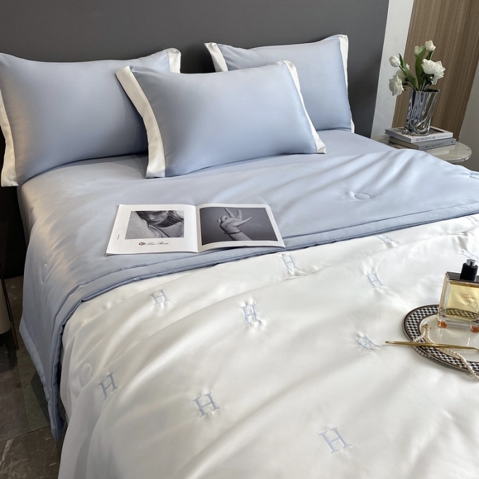 91家纺网 家纺一手货源 找家纺 （总）优悦生活馆 2022新款冰丝夏被四件套