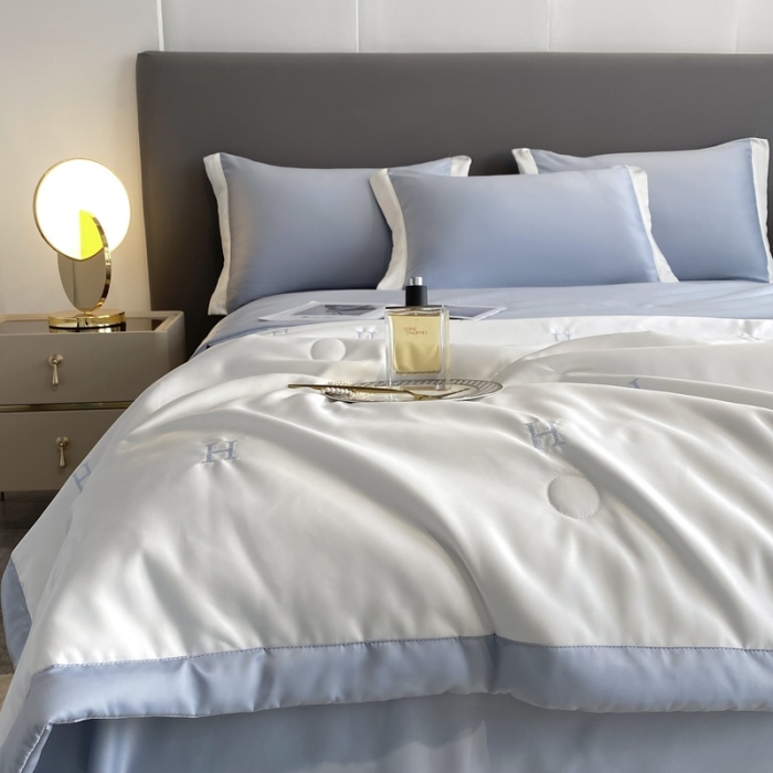 91家纺网 家纺一手货源 找家纺 （总）优悦生活馆 2022新款冰丝夏被四件套