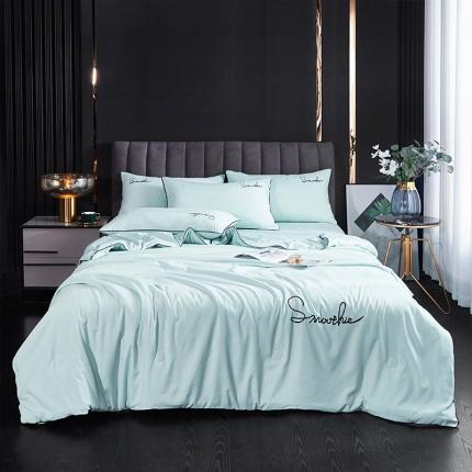 91家纺网 家纺一手货源 找家纺 ab家纺 2022新款简爱夏被四件套夏凉被 简爱-薄荷