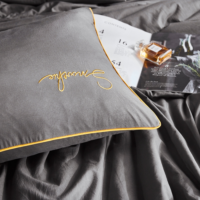 91家纺网 家纺一手货源 找家纺 ab家纺 2022新款简爱夏被四件套夏凉被 简爱-高级灰