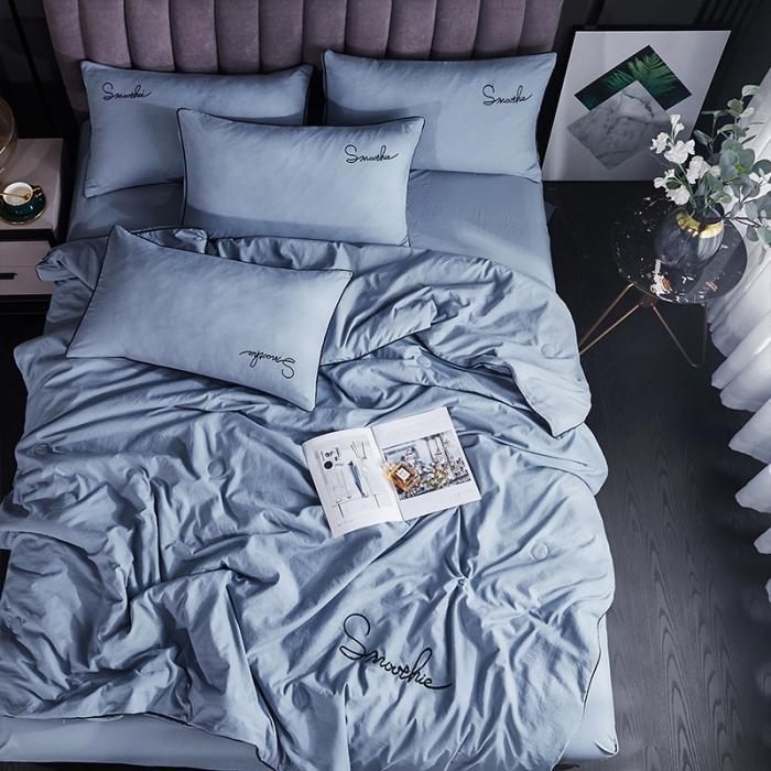 91家纺网 家纺一手货源 找家纺 ab家纺 2022新款简爱夏被四件套夏凉被 简爱-海清