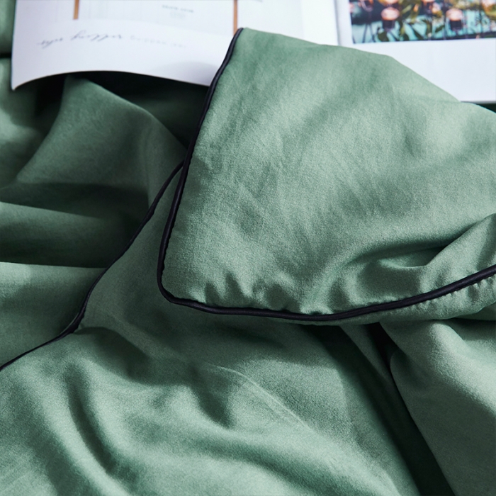 91家纺网 家纺一手货源 找家纺 ab家纺 2022新款简爱夏被四件套夏凉被 简爱-灰草绿