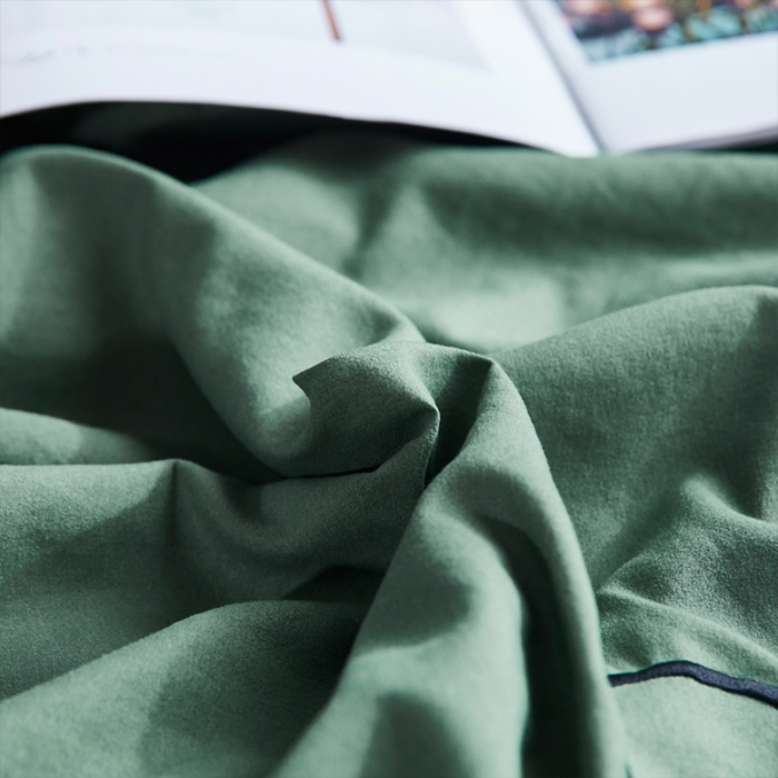 91家纺网 家纺一手货源 找家纺 ab家纺 2022新款简爱夏被四件套夏凉被 简爱-灰草绿