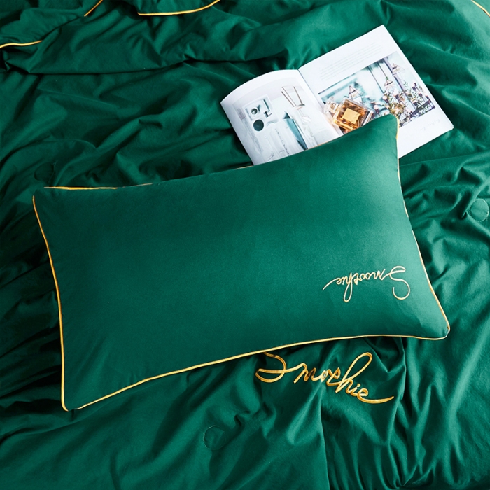 91家纺网 家纺一手货源 找家纺 ab家纺 2022新款简爱夏被四件套夏凉被 简爱-墨绿