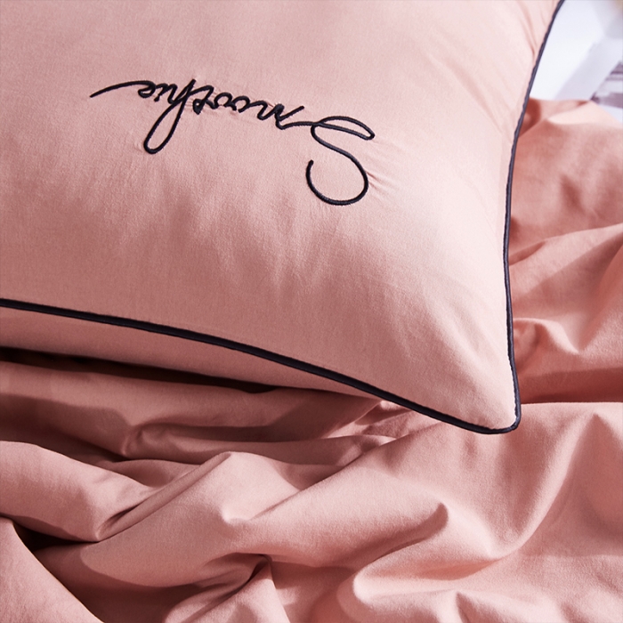 91家纺网 家纺一手货源 找家纺 ab家纺 2022新款简爱夏被四件套夏凉被 简爱-浅豆沙