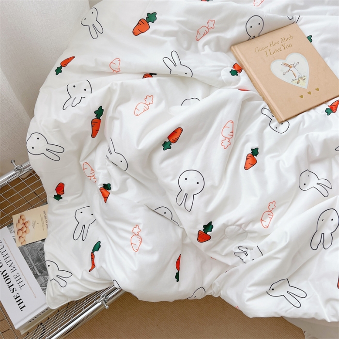 91家纺网 家纺一手货源 找家纺 星期八 2022新款卡通针织棉夏被 胡萝卜