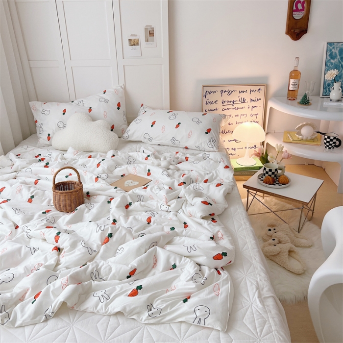 91家纺网 家纺一手货源 找家纺 星期八 2022新款卡通针织棉夏被 胡萝卜