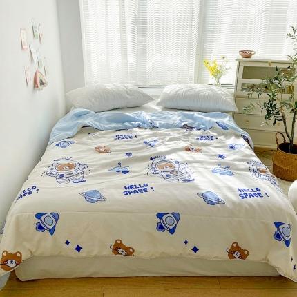 91家纺网 家纺一手货源 找家纺 （总）寐居 2022新款亲肤小花边水洗棉单夏被