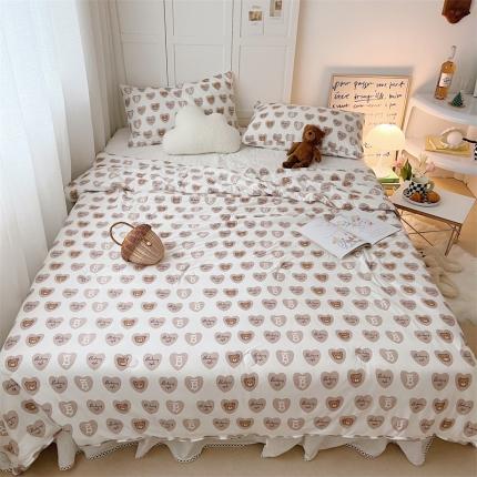 星期八 2022新款卡通针织棉夏被 宝丽熊