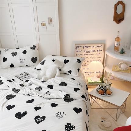 星期八 2022新款卡通针织棉夏被 爱心