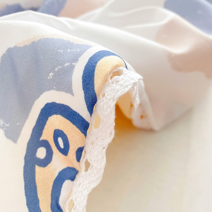 91家纺网 家纺一手货源 找家纺 寐居 2022新款亲肤小花边水洗棉单夏被 豹纹虎