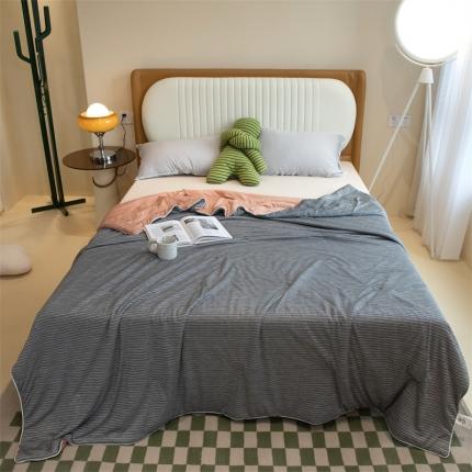 91家纺网 家纺一手货源 找家纺 星座  2025春夏A类凉感丝夏被空调被芯被子 高雅黑