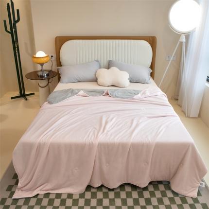 91家纺网 家纺一手货源 找家纺 星座  2025春夏A类凉感丝夏被空调被芯被子 清新粉