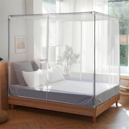 91家纺网 家纺一手货源 找家纺 新太阳蚊帐 2022新款浅夏坐床款蚊帐 浅灰