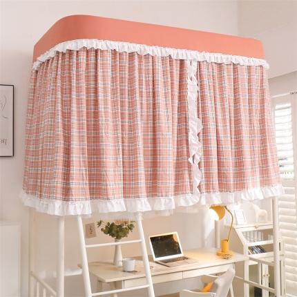 91家纺网 家纺一手货源 找家纺 （总）新太阳蚊帐 2022新款萝莉格子学生导轨款蚊帐