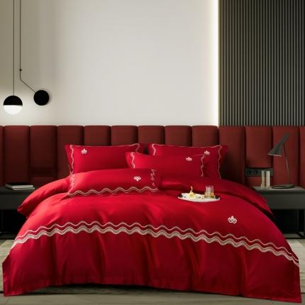 91家纺网 家纺一手货源 找家纺 （总）玖玖爱 2022新款160支贡缎四件套-唯美