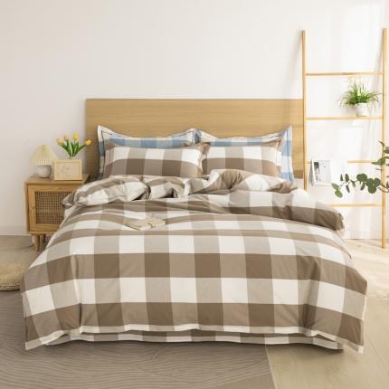 91家纺网 家纺一手货源 找家纺 （总）杜先生 2023新款全棉无印风老粗布四件套直播爆款