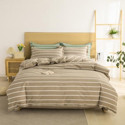 91家纺网 家纺一手货源 找家纺 （总）杜先生 2023新款全棉无印风老粗布四件套直播爆款