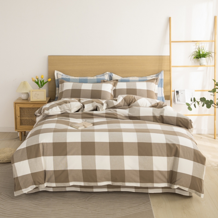 91家纺网 家纺一手货源 找家纺 （总）杜先生 2023新款全棉无印风老粗布四件套直播爆款