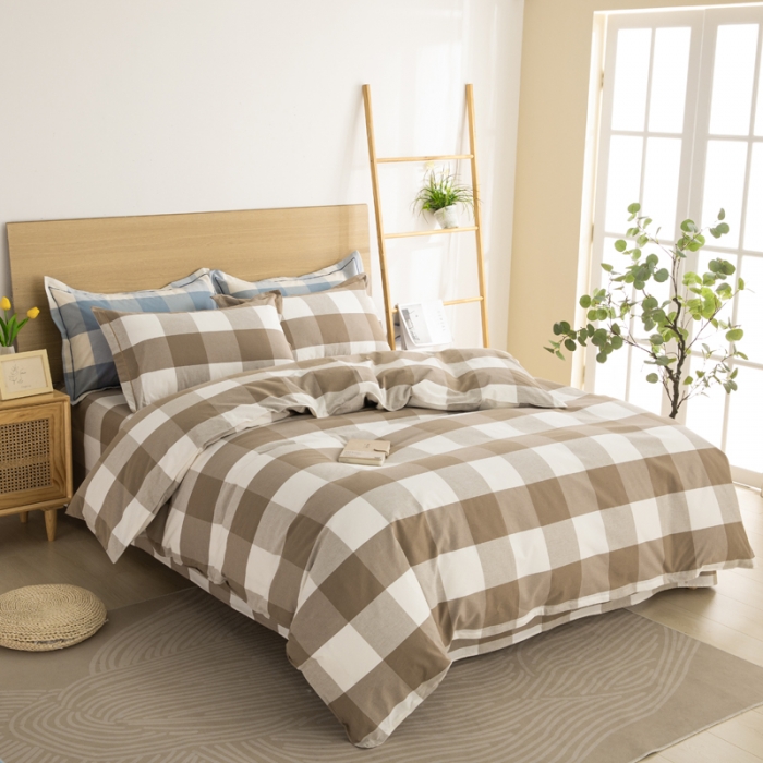 91家纺网 家纺一手货源 找家纺 （总）杜先生 2023新款全棉无印风老粗布四件套直播爆款