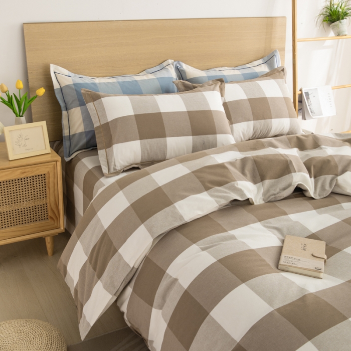 91家纺网 家纺一手货源 找家纺 （总）杜先生 2023新款全棉无印风老粗布四件套直播爆款