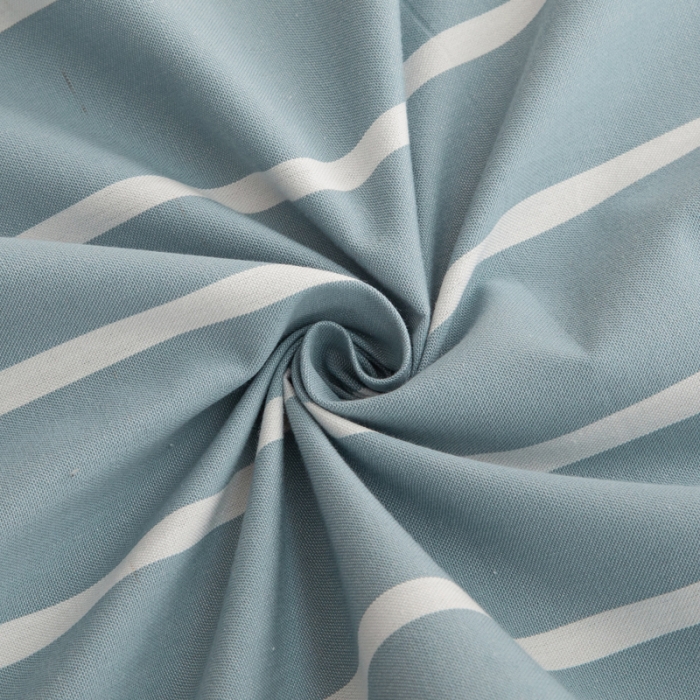 91家纺网 家纺一手货源 找家纺 杜先生 2023新款全棉无印风老粗布四件套直播爆款 无印风条纹-蓝灰