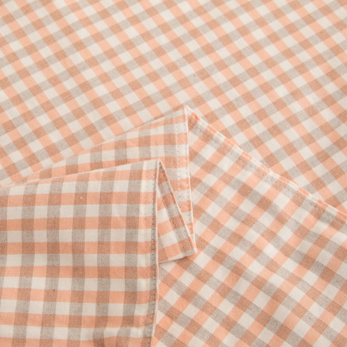 91家纺网 家纺一手货源 找家纺 杜先生 2023新款全棉无印风老粗布四件套直播爆款 无印风小格-玉