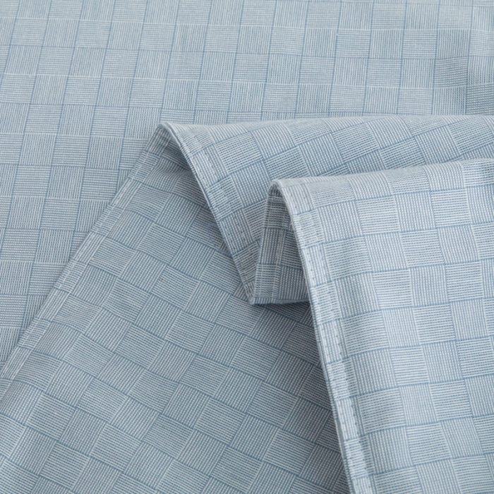 91家纺网 家纺一手货源 找家纺 杜先生 2023新款全棉无印风老粗布四件套直播爆款 无印风影格-蓝灰