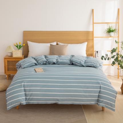 91家纺网 家纺一手货源 找家纺 （总）杜先生2023新全棉无印风老粗布单双针被套直播爆款