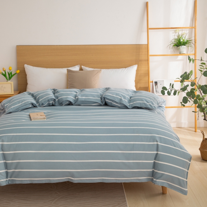 91家纺网 家纺一手货源 找家纺 （总）杜先生2023新全棉无印风老粗布单双针被套直播爆款