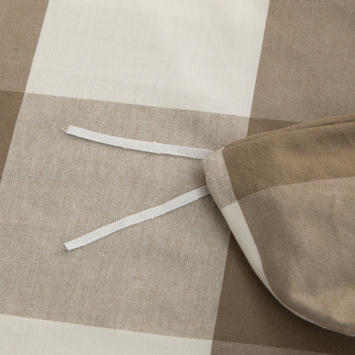 91家纺网 家纺一手货源 找家纺 杜先生2023新全棉无印风老粗布单双针被套直播爆款 无印风格子-咖