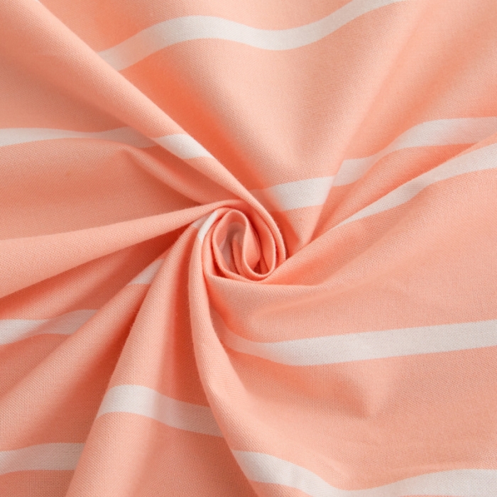 91家纺网 家纺一手货源 找家纺 杜先生2023新全棉无印风老粗布单双针被套直播爆款 无印风条纹-粉玉