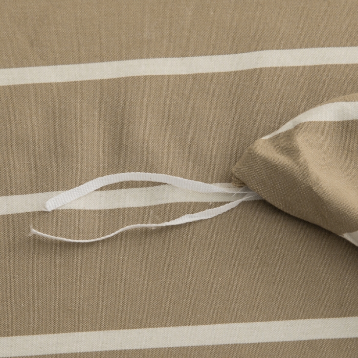 91家纺网 家纺一手货源 找家纺 杜先生2023新全棉无印风老粗布单双针被套直播爆款 无印风条纹-咖