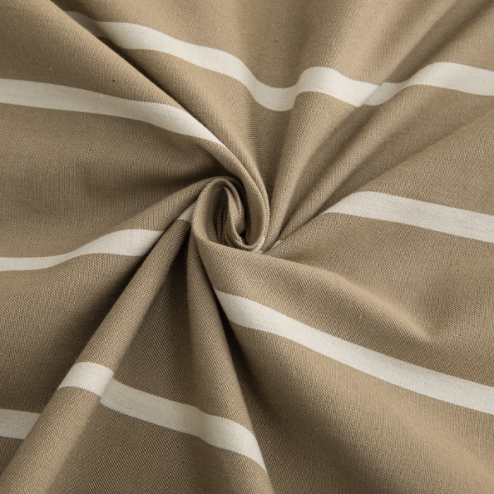 91家纺网 家纺一手货源 找家纺 杜先生2023新全棉无印风老粗布单双针被套直播爆款 无印风条纹-咖