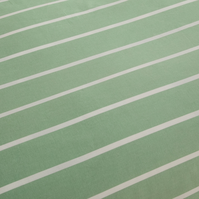 91家纺网 家纺一手货源 找家纺 杜先生2023新全棉无印风老粗布单双针被套直播爆款 无印风条纹-绿