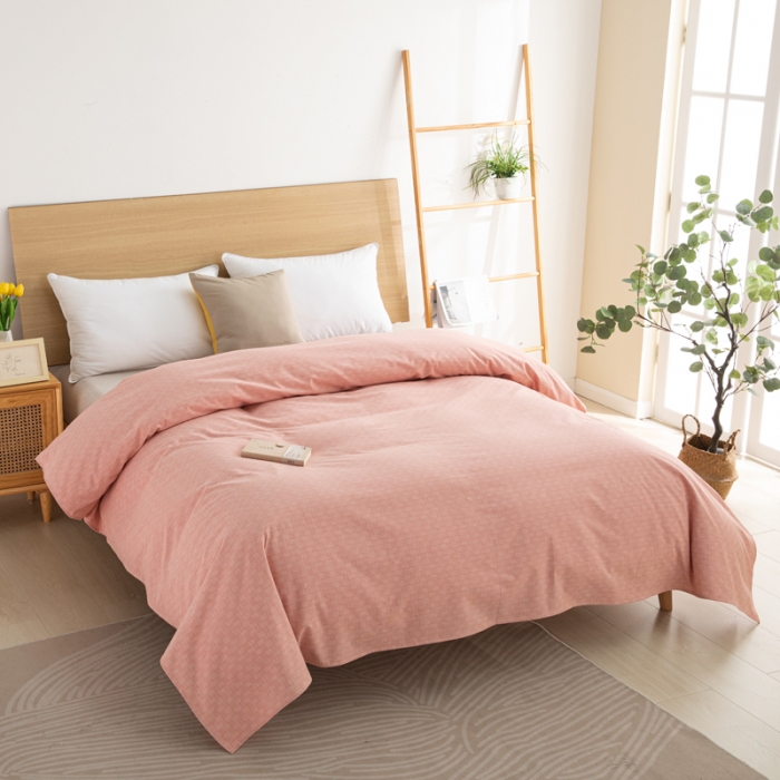 91家纺网 家纺一手货源 找家纺 杜先生2023新全棉无印风老粗布单双针被套直播爆款 无印风影格-玉