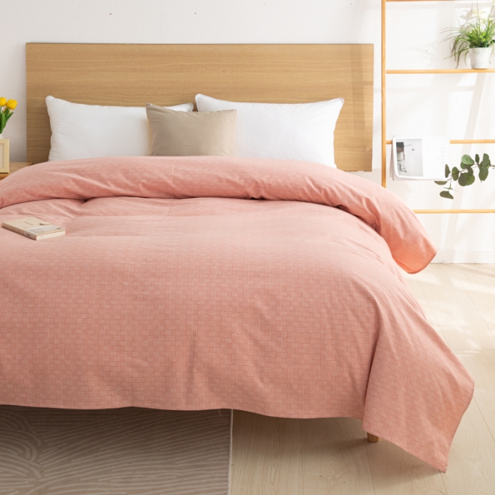 91家纺网 家纺一手货源 找家纺 杜先生2023新全棉无印风老粗布单双针被套直播爆款 无印风影格-玉