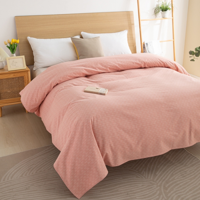 91家纺网 家纺一手货源 找家纺 杜先生2023新全棉无印风老粗布单双针被套直播爆款 无印风影格-玉