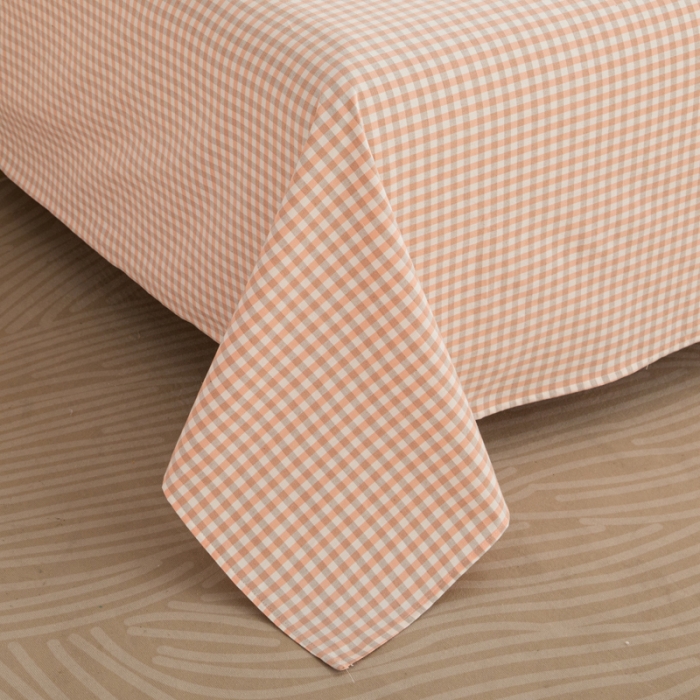 91家纺网 家纺一手货源 找家纺 杜先生 2023新款全棉无印风老粗布单床单直播爆款 无印风小格-玉