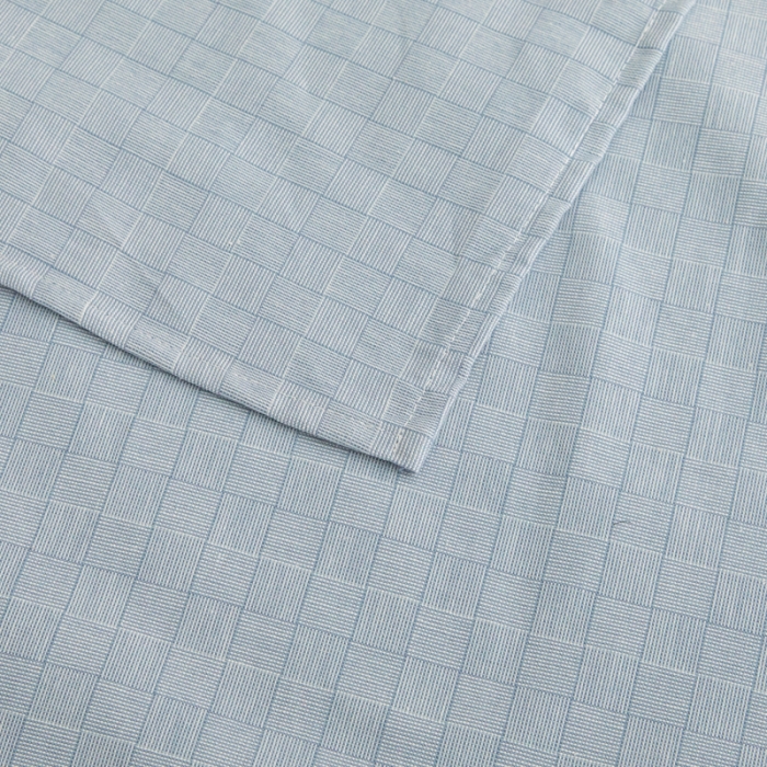 91家纺网 家纺一手货源 找家纺 杜先生 2023新款全棉无印风老粗布单床单直播爆款 无印风影格-蓝灰