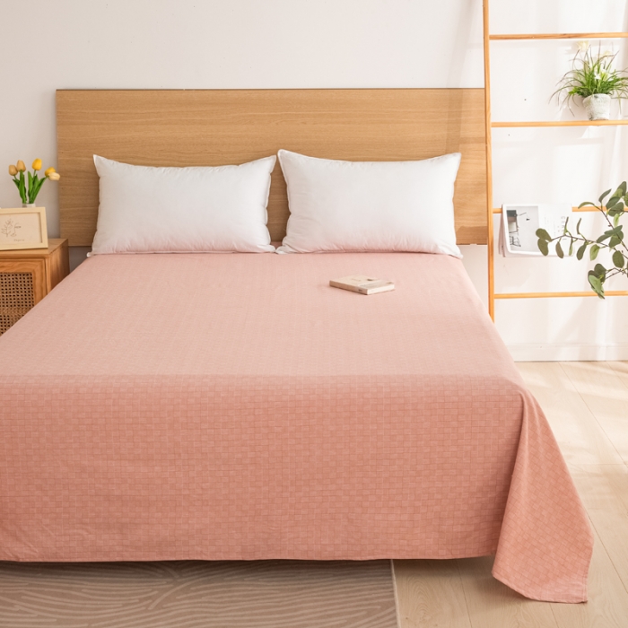 91家纺网 家纺一手货源 找家纺 杜先生 2023新款全棉无印风老粗布单床单直播爆款 无印风影格-玉