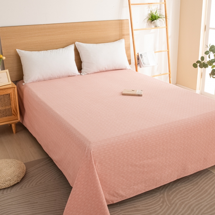 91家纺网 家纺一手货源 找家纺 杜先生 2023新款全棉无印风老粗布单床单直播爆款 无印风影格-玉