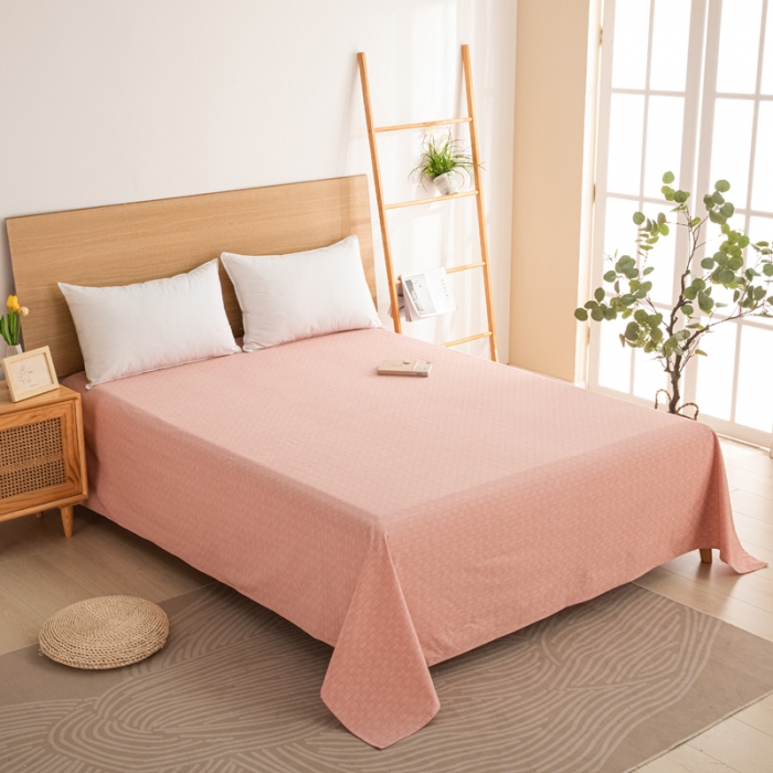 91家纺网 家纺一手货源 找家纺 杜先生 2023新款全棉无印风老粗布单床单直播爆款 无印风影格-玉